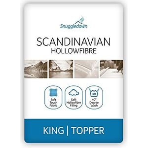 Snuggledown Scandinavische matrasbeschermer, microvezel, wit, King Size
