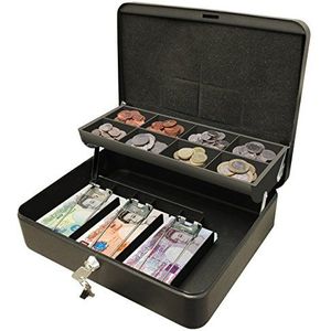 Cathedral Products | ""The Ultimate Cash Box"" met Foam Voering en Cantilever Coin Tray - Zwart