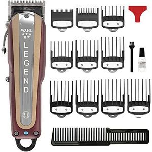 WAHL 5 Star Legend Professionele tondeuse, draadloos, professionele knipset, verstelbare conische hendel, crunch-mes, wigmesjes, draadloos, kappersbenodigdheden, rood