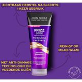 John Frieda Frizz Ease Miraculous Recovery Shampoo met argan-, kokos-, en moringaolie voor droog, beschadigd en pluzig haar - 250 ml
