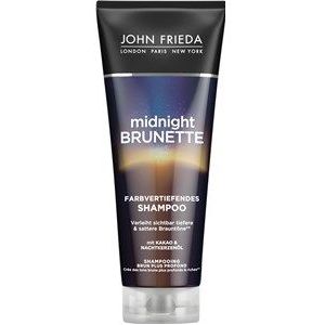 John Frieda - Midnight Brunette Shampoo - Inhoud: 250ml - Intensiveert donkere nuances met kleurpigmenten & cacao - Voor bruin & brunette haar