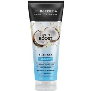 John Frieda Hydro Boost Shampoo - Inhoud: 250 ml - Haartype: droog, broos - Intensieve diepe hydratatie