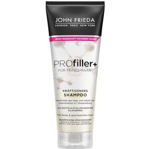 John Frieda Profiller+ shampoo, inhoud: 250 ml, haartype: fijn, verzwakt - versterkt de haarstructuur in één toepassing - siliconenvrij