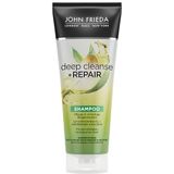 John Frieda Deep Cleanse & Repair Shampoo, inhoud: 250 ml, verzorging en onmiddellijke regeneratie, met voedende avocado