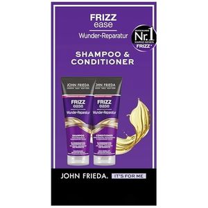 John Frieda Frizz Ease Wunder Reparatieset - Shampoo, 250 ml en conditioner, 250 ml - Haartype: weerbarstig, beschadigd, gekruld, reparatie en soepelheid