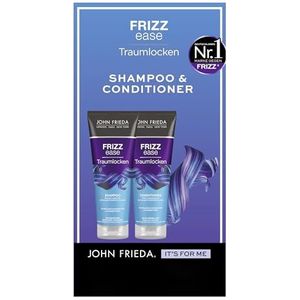 John Frieda Frizz Ease Droomkrullenset - shampoo, 250 ml & conditioner, 250 ml - haartype: golvend, krullend, frizzy - voedend voor zwierig gedefinieerde krullen