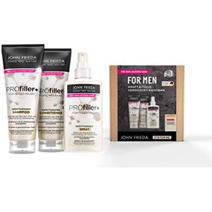 John Frieda - PROfiller+ Set - Versterkende Shampoo - 250 ml - Versterkende Conditioner - 250 ml - Versterkende Spray - 150 ml