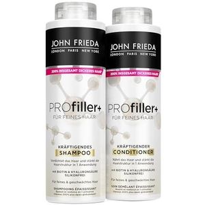 John Frieda Profiller+ shampoo/conditioner voordeelset - inhoud: 1 x shampoo 500 ml & 1 x conditioner 500 ml - voor fijn haar