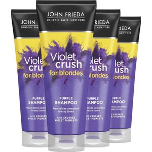 4x John Frieda Violet Crush Shampoo Purple 250 ml