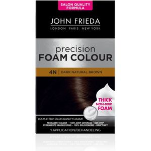 3x John Frieda Precision Foam Colour Haarkleuring 4N Dark Natural Brown