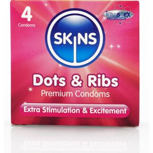 Skins - Dots & Ribs - Condooms - Vanilla - 4 St