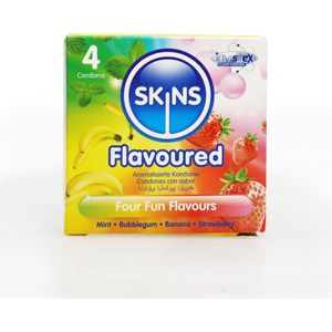 Skins - Condooms - Mix van Smaken - Natuurlijk Rubberlatex - Cilindervormig