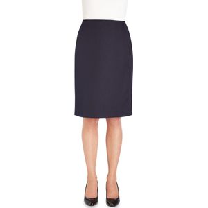 Gevoerde Rok - Zwart - 100% Superfijn Polyester - Centrale Split