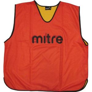 Mitre Voetbal Pro Reversible trainingsbroek, rood/geel, junior