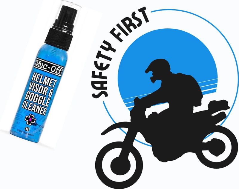 Muc-Off - Helm, Visor & Goggle Cleaner - Reinigingsspray - 32 ml - Antibacterieel, pH-neutraal