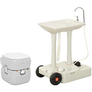CBLDF Meubels-sets-Draagbare Camping Toilet en Handwash Stand Set