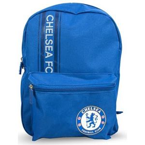 Hy-Pro Officieel gelicenseerde Chelsea FC Stripe kleine rugzak | blauw, lichtgewicht, rugzak, school, werk, cadeau, voor kinderen en volwassenen