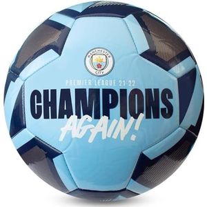 Hy-Pro Officieel gelicenseerd Manchester City F.C 2021/22 Premier League Champions Football | Maat 5, blauw, Man City, training, wedstrijd, koopwaar, verzamelobject voor kinderen en volwassenen