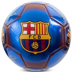 Hy-Pro Officieel gelicenseerd FC Barcelona Classic Signature Football | Metallic, Maat 5, Barca, Training, Match, Merchandise, Collectible voor kinderen en volwassenen