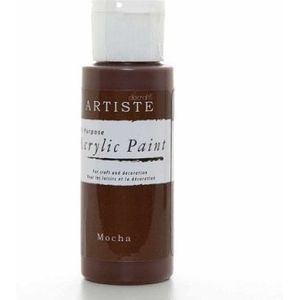 Docrafts - 763246 Artiste Acrylic Paint - Mocca - Flesje 59ml