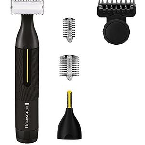 Remington Hybride Trimmer Omniblade Precision (100% Waterdicht, 4 Accessoires, Voor Gevoelige Huid, 60 Min. Snoerloos Gebruik, Premium Reisetui) HG4001