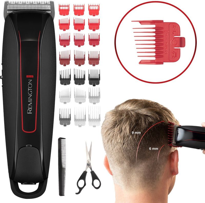 Remington - Easy Fade Pro Tondeuse - Tondeuses - Zwart - Inclusief Opzetkammen