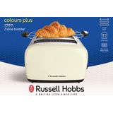 Russell Hobbs 26551-56, 2 Scheibe(n), Creme, Silber, Knöpfe, 3 Jahre, 1600 W, 0,61 m