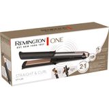 Remington - ONE Straight & Curl - Stijltang & Krultang - Zwart - 2 Stylingtools in 1