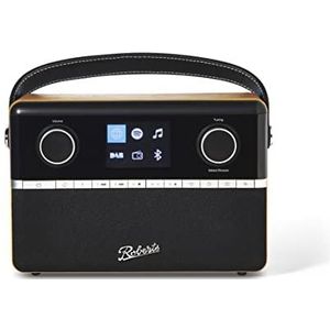 Roberts Stream 94 L stereo draagbare radio, dab+/FM/Bluetooth/wifi, zwart en kersenhout