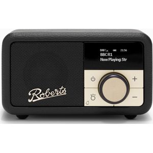 Roberts Revival Petite 2 DAB+ Radio (DAB+, FM, Bluetooth), Radio, Zwart