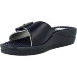 SCHOLL NEW MASSAGE PVC Womens Navy Blue FALSO Mules Navy Blue