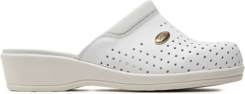 Scholl - Back Guard - Klomp - Wit - Fretten Leer