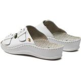 Scholl - Weekend - Slipper - Wit - Leer - Met Gesp Sluiting