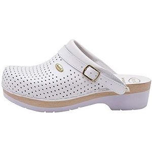 Scholl Clog S/Comf.b/S Deze uniseks sandaal, Wit.