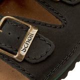 Scholl - Air Bag Sandaal - Zwart - Natuurkurk en Rubber - Ergonomisch Ontwerp