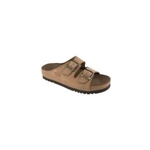 Scholl - Air Bag - Slipper - Beige - Leer - Rubber Zool