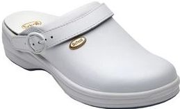 Scholl New Bonus Unpunched, uniseks sanitaire clogs voor volwassenen, Wit, 37 EU