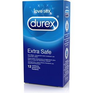6x Durex Condooms Extra Safe 12 stuks