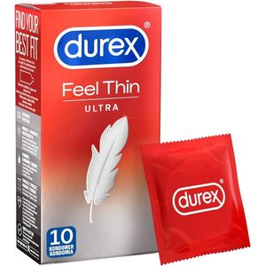 Durex Condooms - Thin Feel Ultra (Extra dun) - 10 Stuks - Met Kwantumkorting