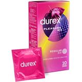 Durex Pleasure Me condooms 10 stuks Met Ribbels en Nopjes voor maximaal genot Hoge Kwantumkorting