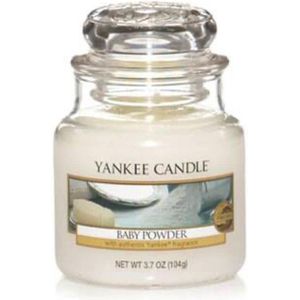 Yankee Candle Geurkaars Small Baby Powder - 9 cm / ø 6 cm