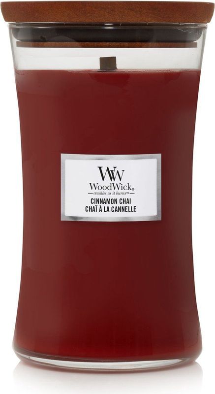 WoodWick Hourglass Large Geurkaars Cinnamon Chai