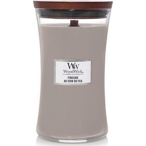 WoodWick - Large Hourglass - Fireside - Kaars - Gemengde Paraffine en Sojawas
