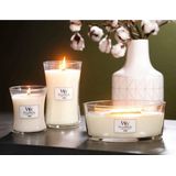 WoodWick - Large Hourglass - Geurkaars - Linen - Hoogwaardige Paraffine & Sojawas