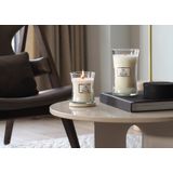 Woodwick - Large Hourglass - Geurkaars - White Tea & Jasmine - Houten Lont