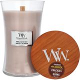 WoodWick - Large Hourglass - Geurkaars - Vanille & Zeezout - Sojawas
