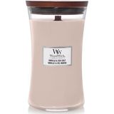 WoodWick - Large Hourglass - Geurkaars - Vanille & Zeezout - Sojawas