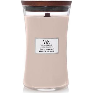 WoodWick - Large Hourglass - Geurkaars - Vanille & Zeezout - Sojawas