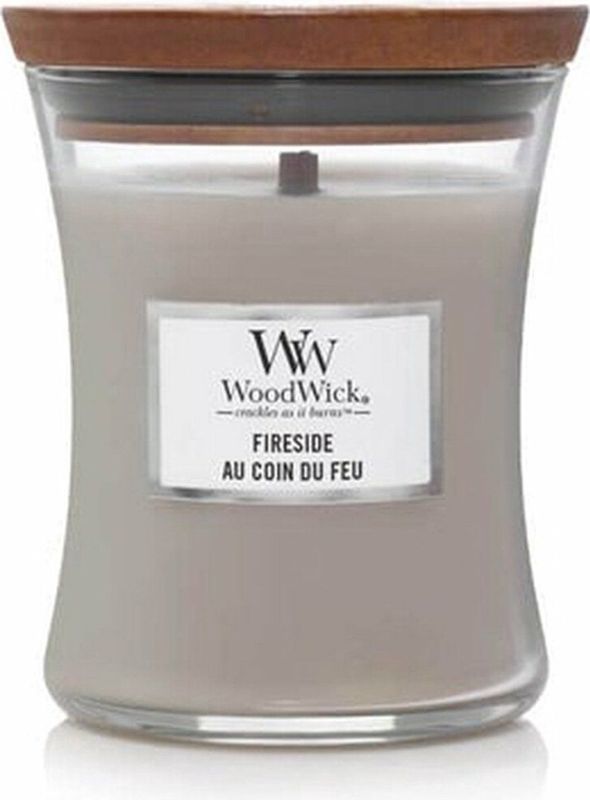 Woodwick - Fireside - Geurkaars - 85 g - Sojawas - Houten Lont