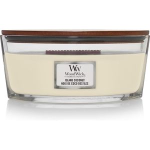 WoodWick Heartwick Flame Ellipse Geurkaars - Island Coconut